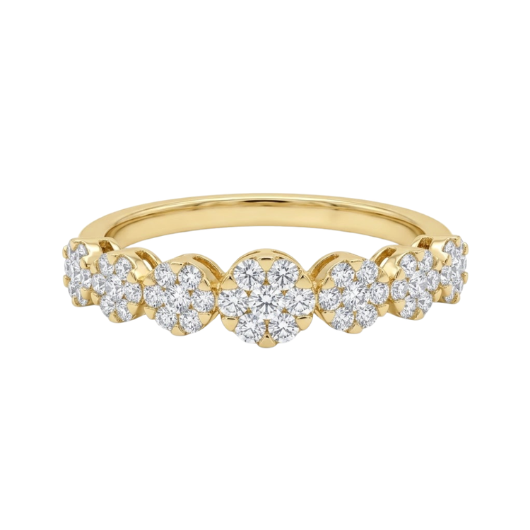 Anillo Flores diamantes