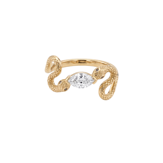 Anillo Viboras con Marquise