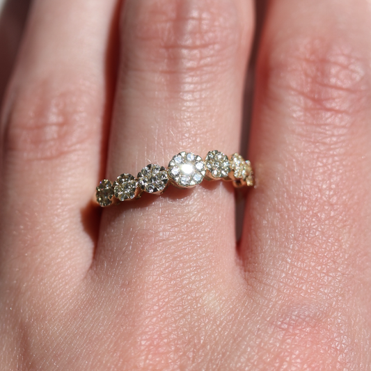 Anillo Flores diamantes