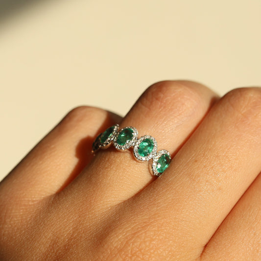 Churumbela de esmeraldas corte oval