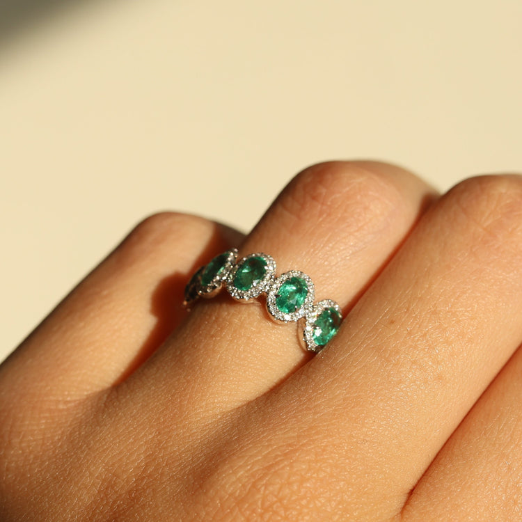 Churumbela de esmeraldas corte oval