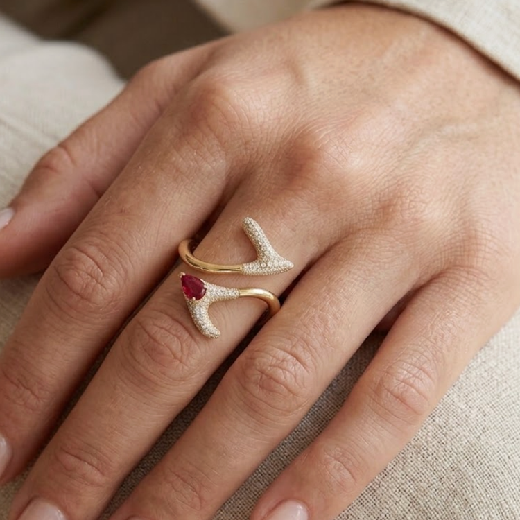 Anillo Rubi Diamantes