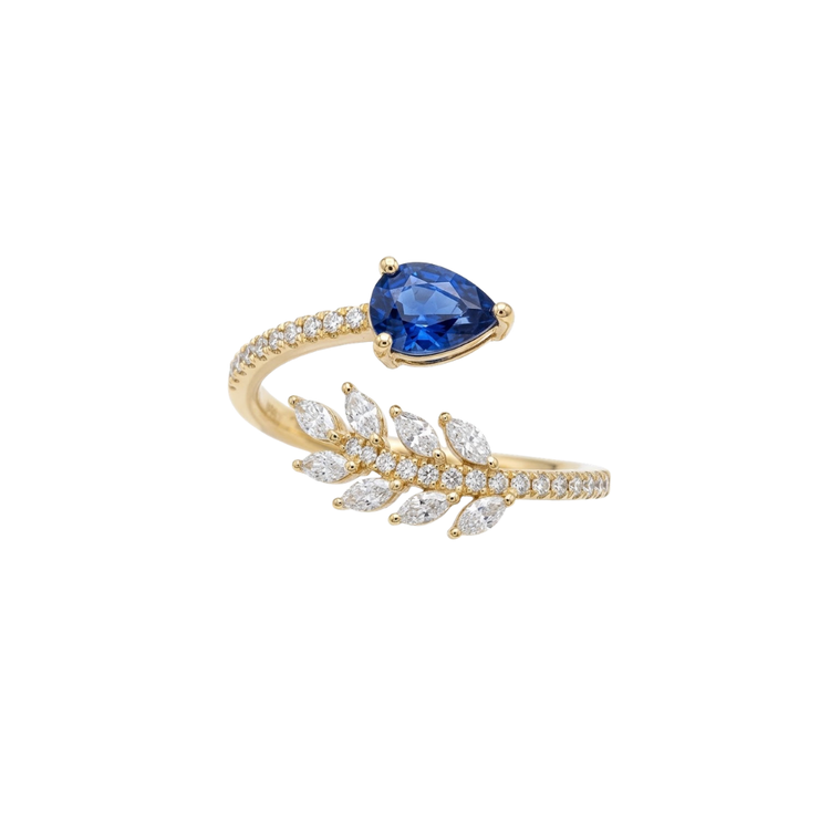 Anillo Zafiro y Diamantes
