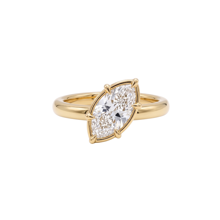Pinky Ring Marquise Inclinado