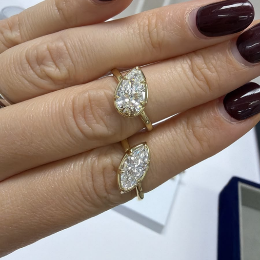 Pinky Ring Marquise Inclinado