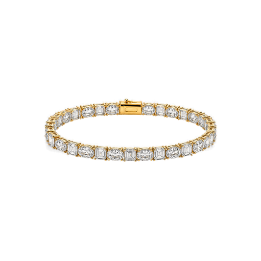 Tennis Bracelet Ovales y Emeralds