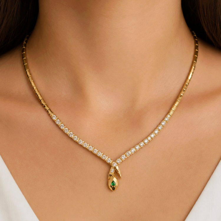 Collar serpiente esmeralda