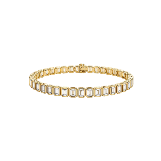 Tennis Bracelet Emeralds Bisel