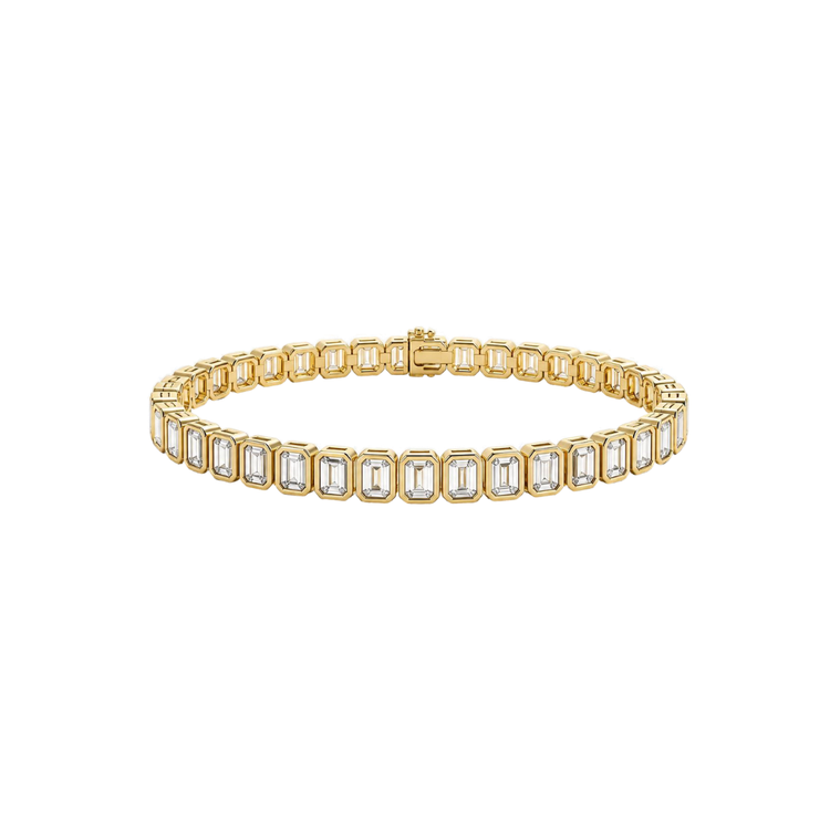 Tennis Bracelet Emeralds Bisel