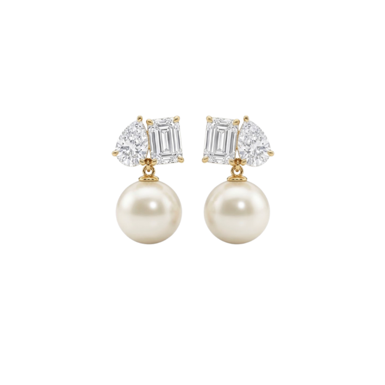 Aretes Toi et Moi con Perla