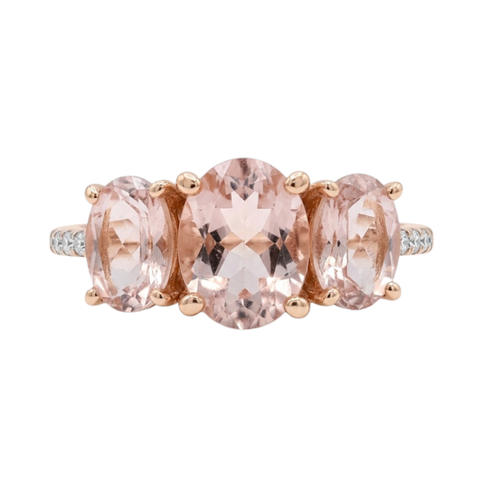 Anillo Morganita y diamantes