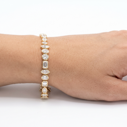 Tennis Bracelet Fancy Shapes North South