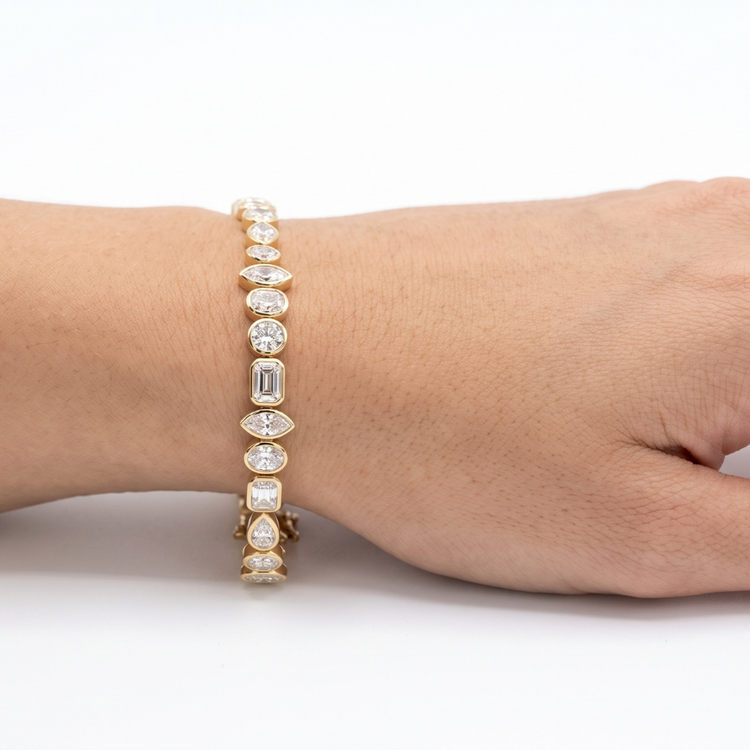 Tennis Bracelet Fancy Shapes North South