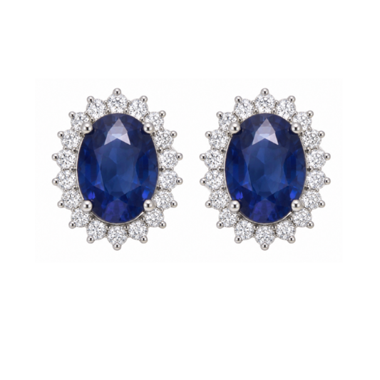 Aretes Zafiro Diamantes