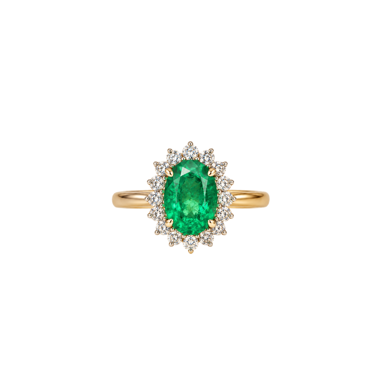 Anillo Esmeralda Diamantes