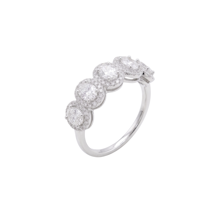 Anillo de Ovales con Halo