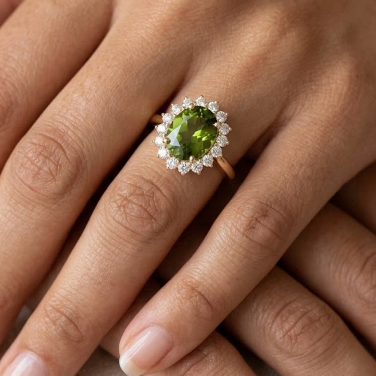 Anillo Zafiro verde