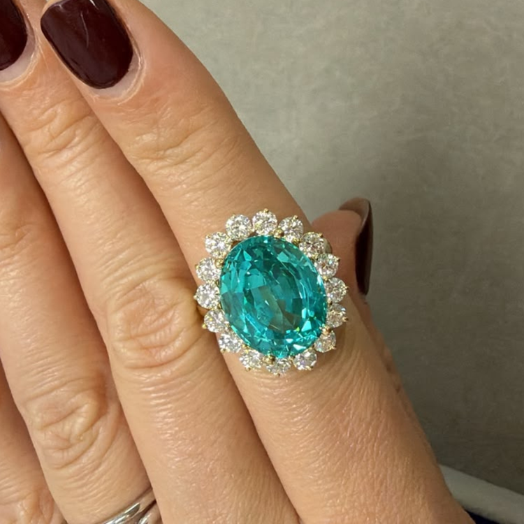 Anillo Paraiba Lady Di