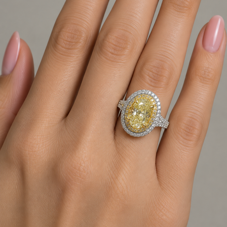 Anillo Fancy Yellow Diamantes