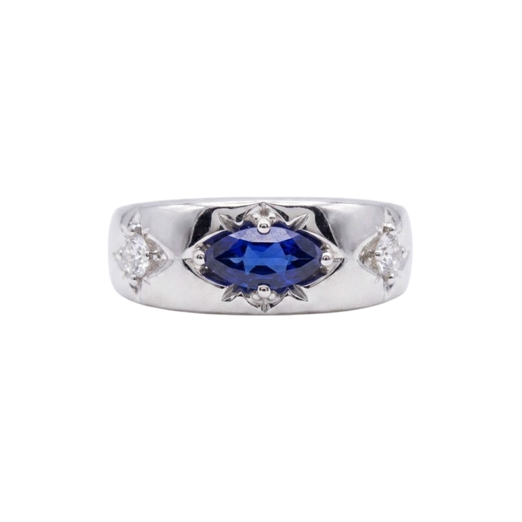 Anillo Marquise Zafiro