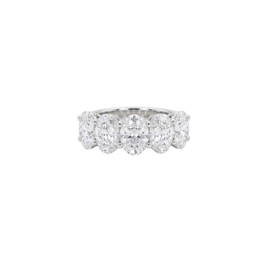 Anillo de Diamantes Ovales