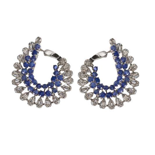 Aretes Zafiro Diamantes