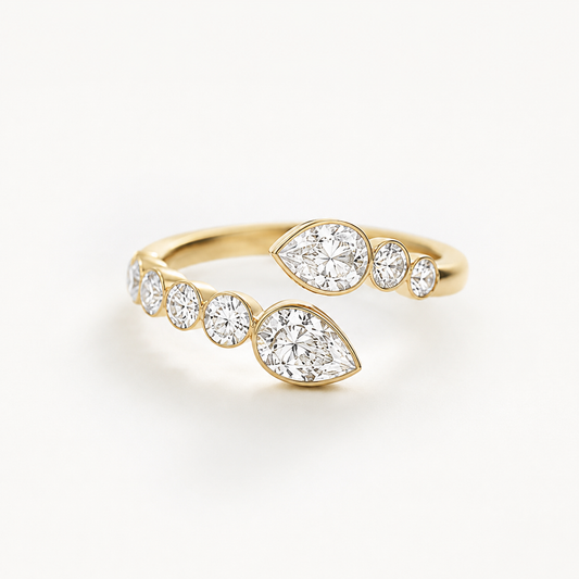 Anillo Marquise and round Lab