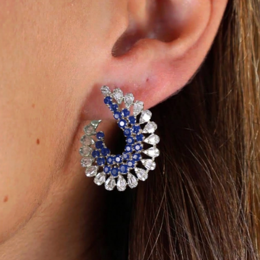 Aretes Zafiro Diamantes