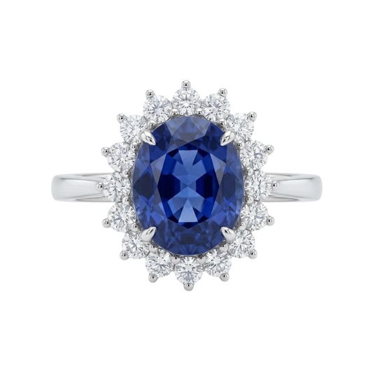 Anillo Oval de Zafiro