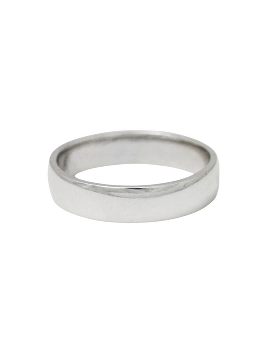 Argolla en oro blanco 14 k