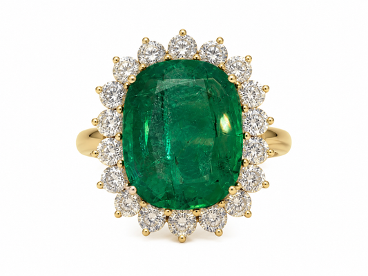 Anillo Esmeralda Diamantes