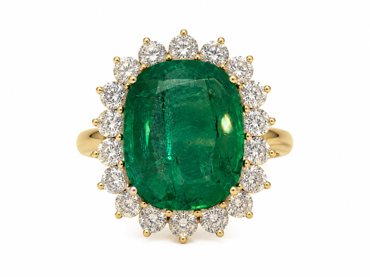 Anillo Esmeralda Diamantes
