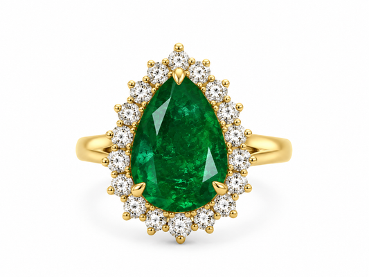 Anillo Esmeralda Diamantes