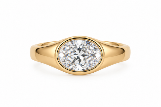 Anillo Pinky Ring Oval East West