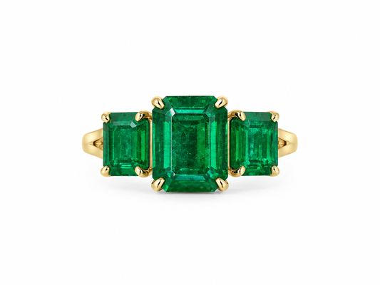 Anillo Esmeraldas Tresillo