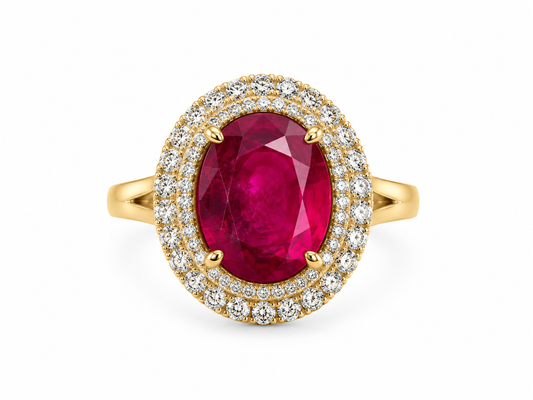 Anillo Turmalina Diamantes