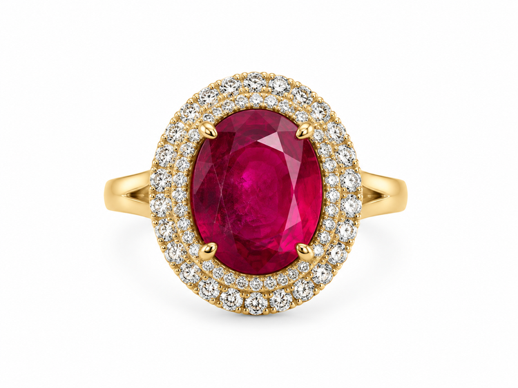 Anillo Turmalina Diamantes