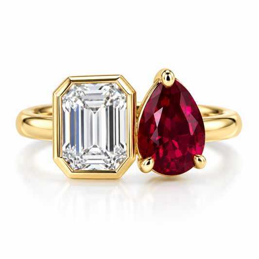 Anillo Toi et Moi Alejandrita Diamantes