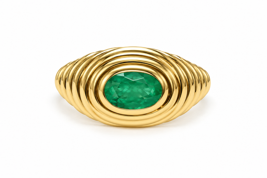 Anillo con esmeralda