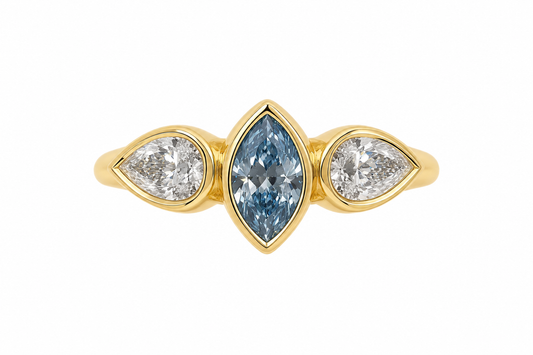 Anillo Diamante Fancy Blue