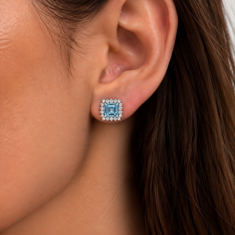 Aretes Aguamarina
