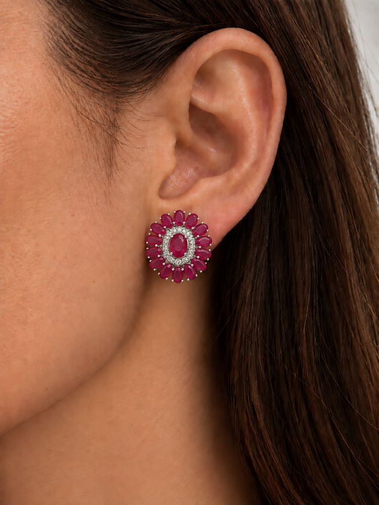 Aretes Rubí