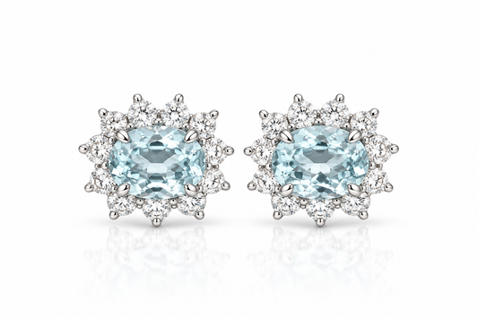 Aretes Aguamarina