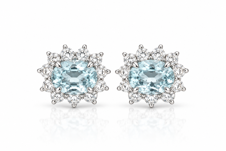 Aretes Aguamarina