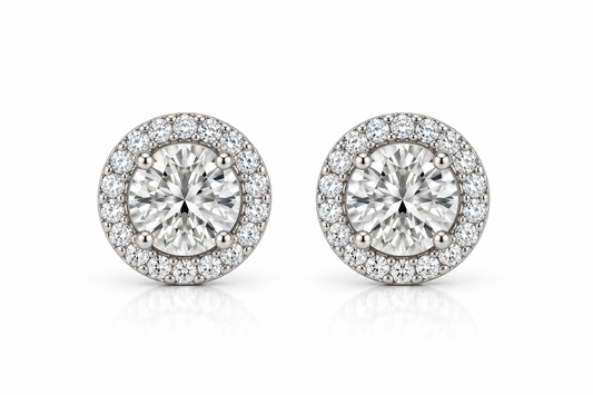 Aretes Diamante Halo