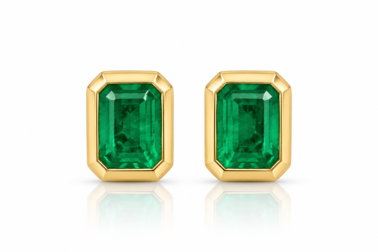 Aretes Esmeralda Bisel