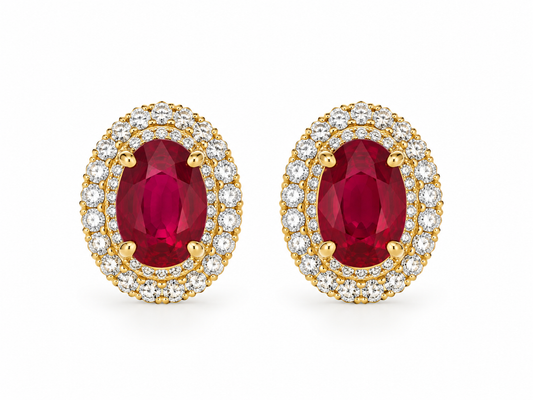 Aretes Turmalina Diamantes