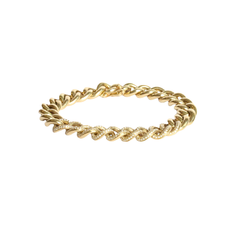 Pulsera eslabones diamantes