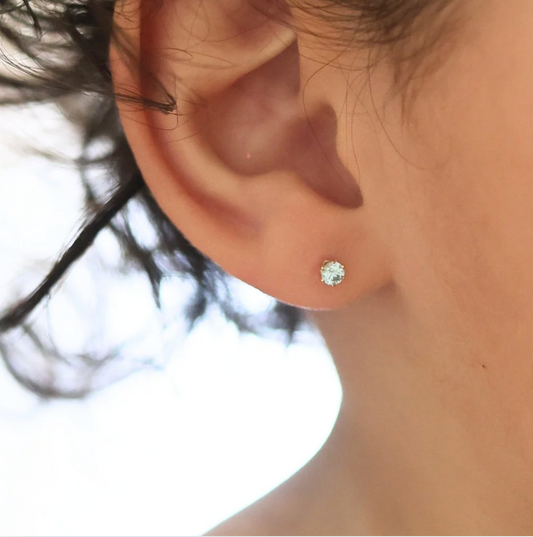 Studs Aquamarina .10 Ctw