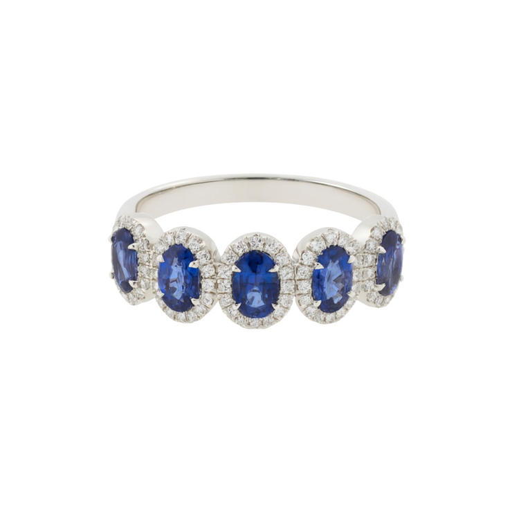 Churumbela de zafiros oval